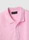 Short-sleeve polo in pure pink cotton regular fit_5