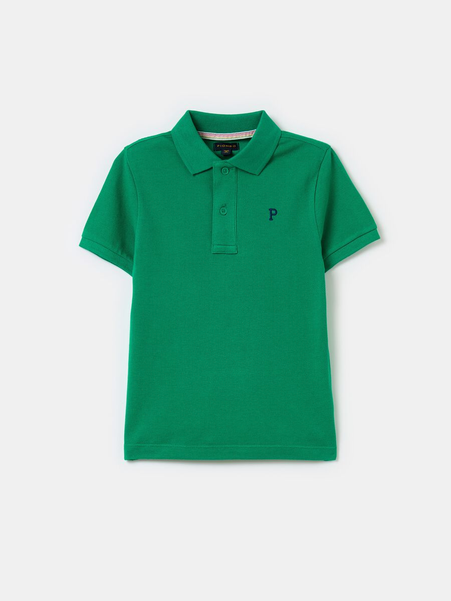 Polo in piquet con ricamo logo_2