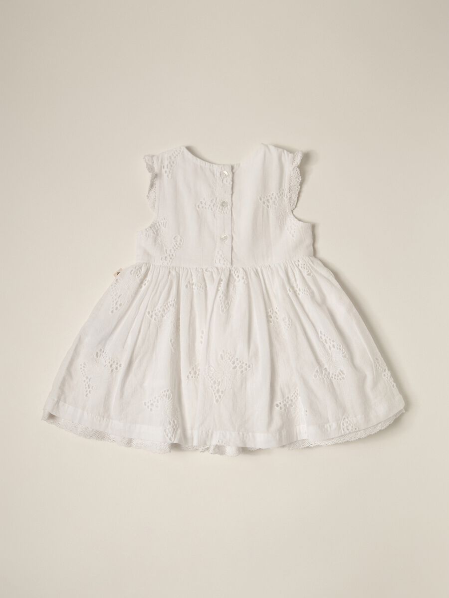 IANA newborn girl dress in 100% cotton broderie anglaise_1