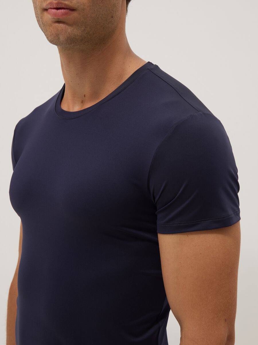 Two-pack of blue stretch T-shirts_3