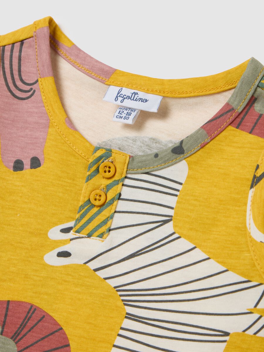 Yellow sleeveless baby cotton T-shirt_2