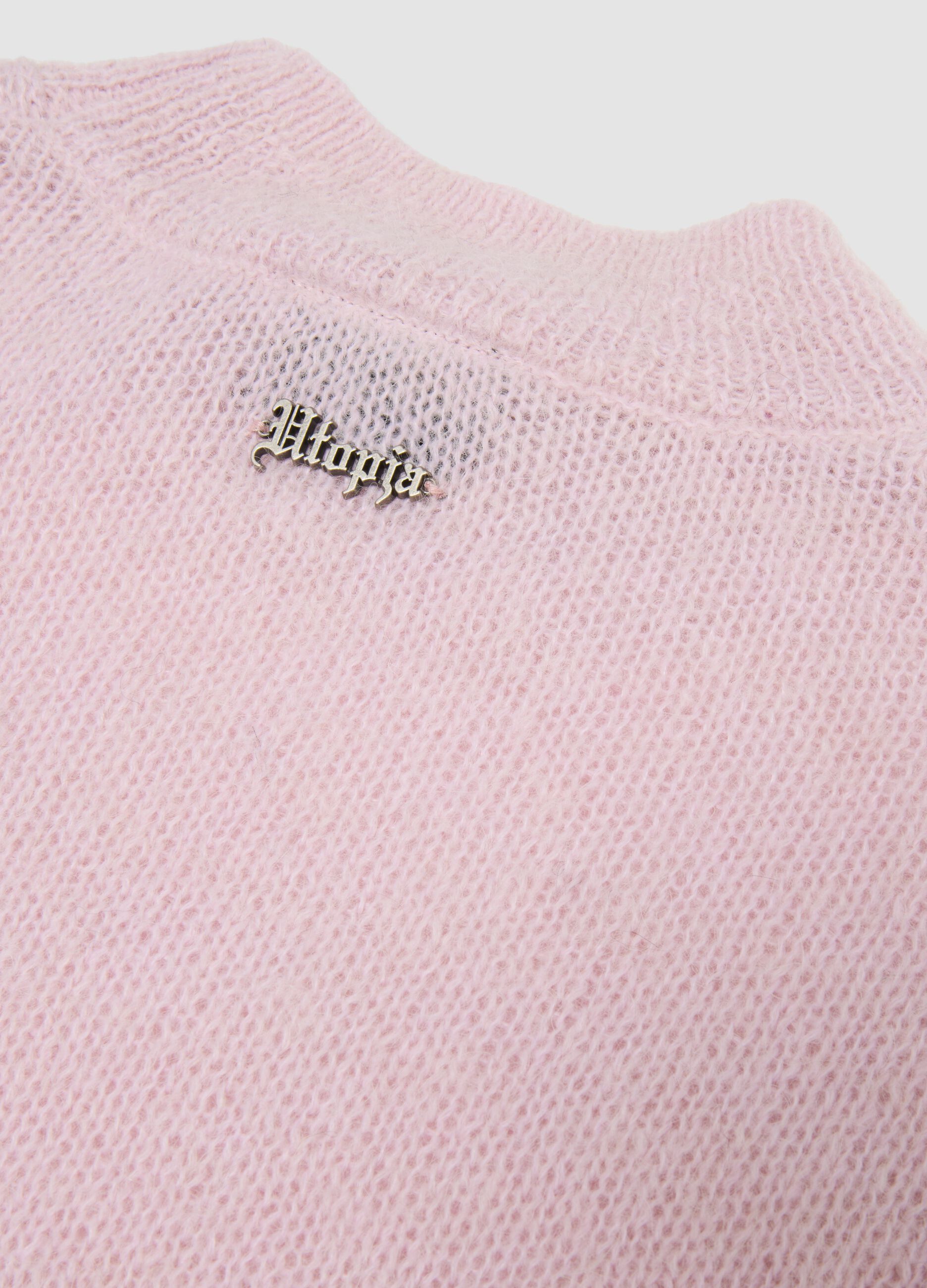 Mohair Crew Neck Light Pink