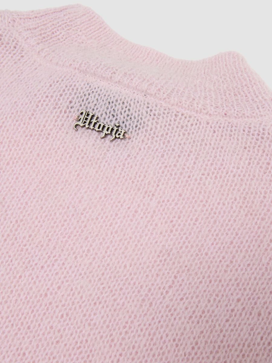 Mohair Crew Neck Light Pink_2