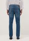 Blue stretchy skinny fit denim cotton jeans_2