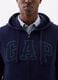 Full-zip fleece sweatshirt with logo embroidery_2