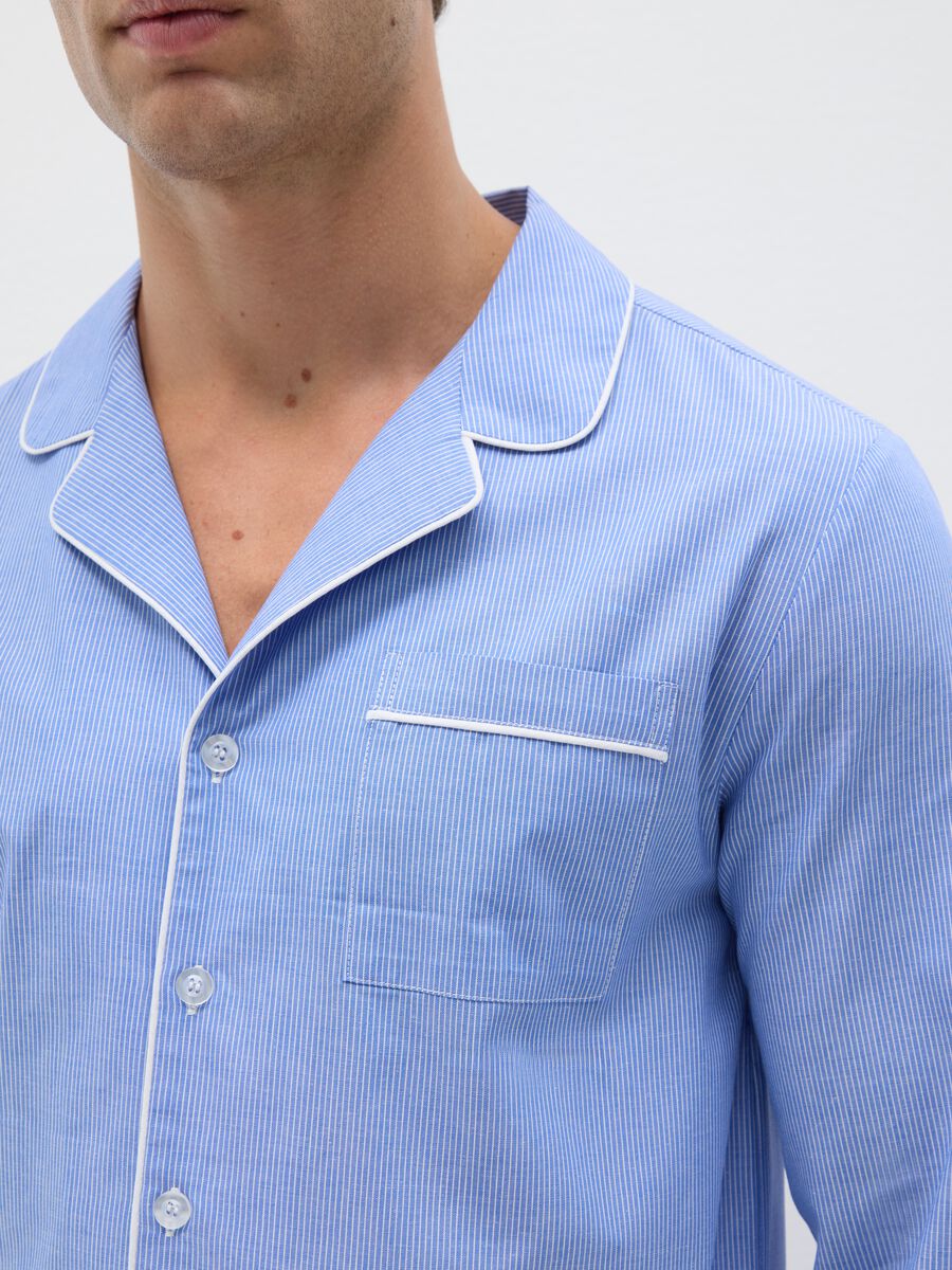 Men's Regular Fit Blue Cotton Pyjama_3
