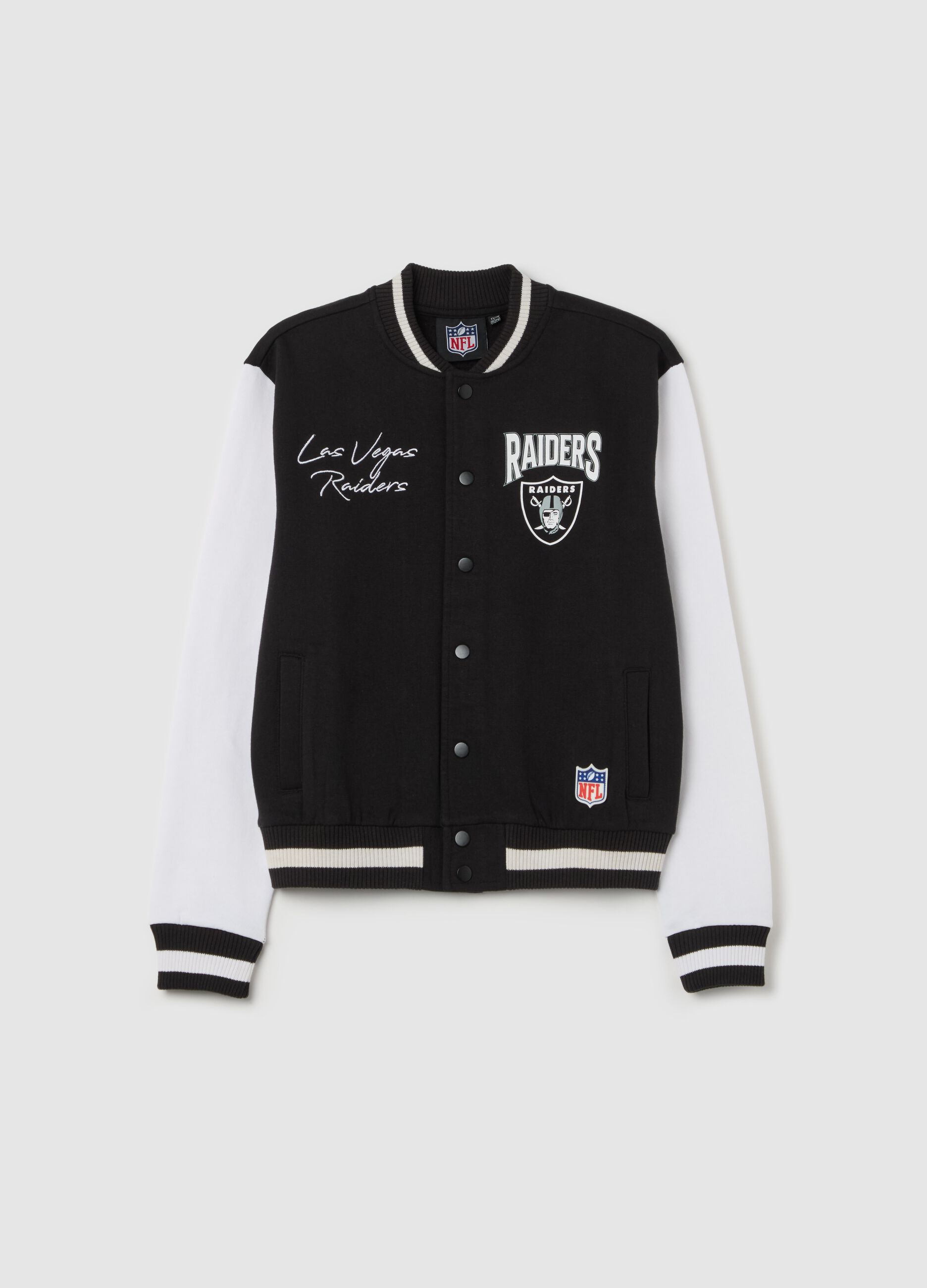 Varsity bomber jacket with NBA Las Vegas Riders embroidery and print