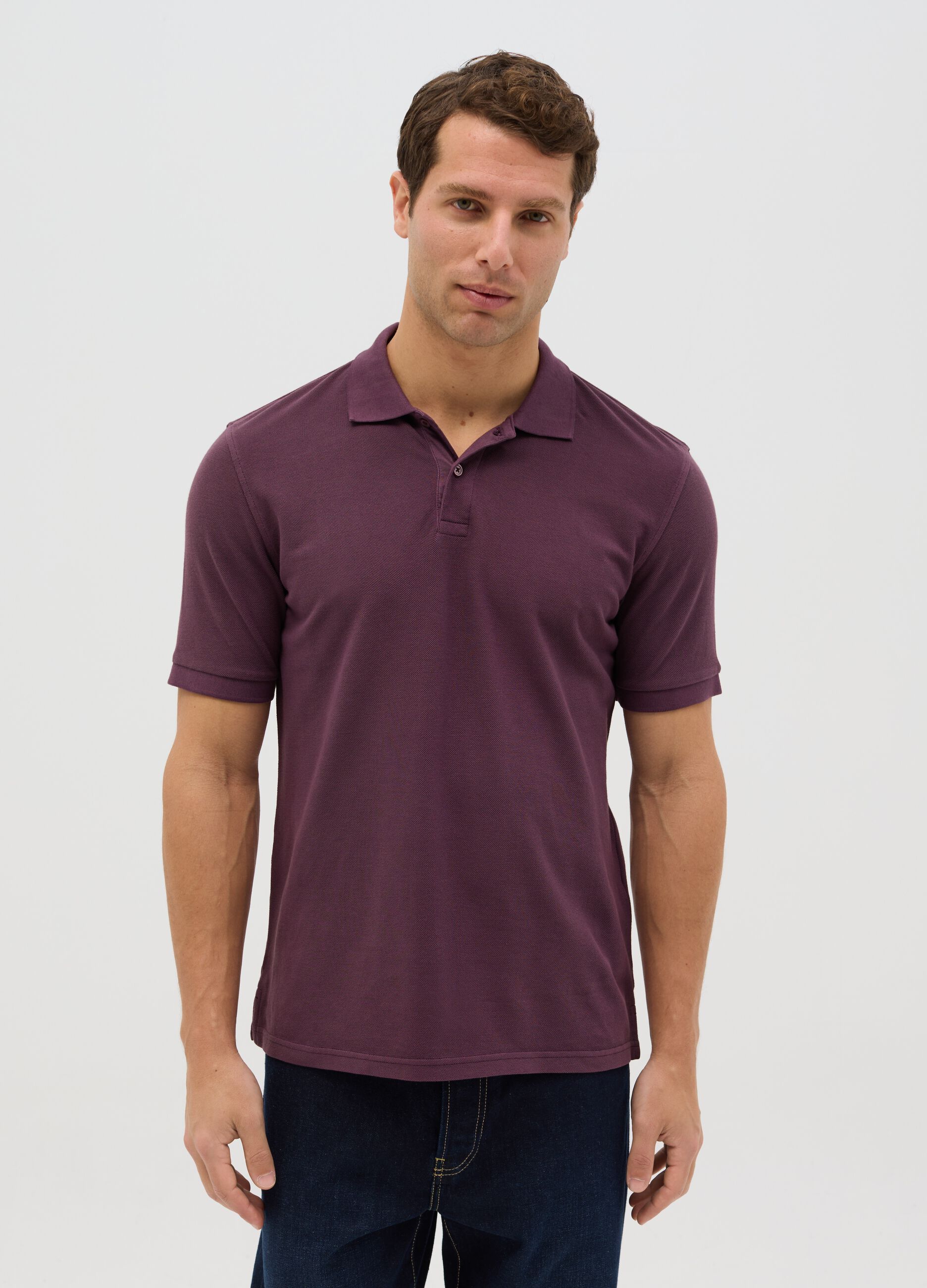 100% cotton piqué polo shirt