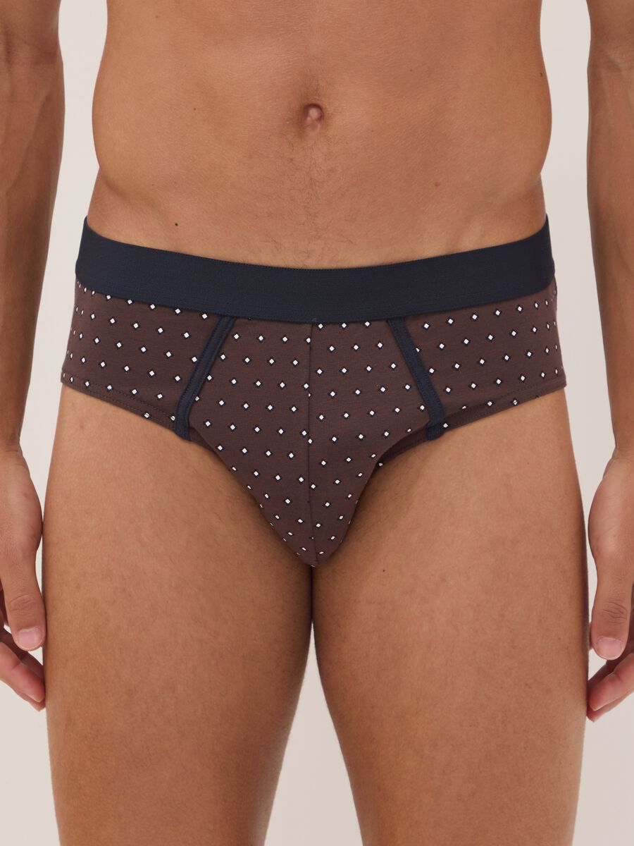 Tripack di slip blu in cotone organico elasticizzato_1