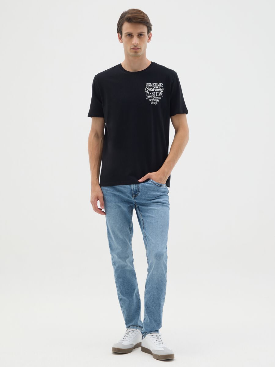 Men's Super Skinny Light Blue Denim Jeans_0