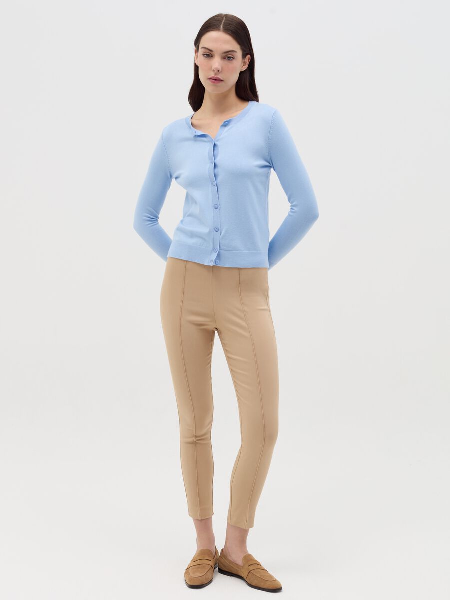 Cardigan with round neckline_1