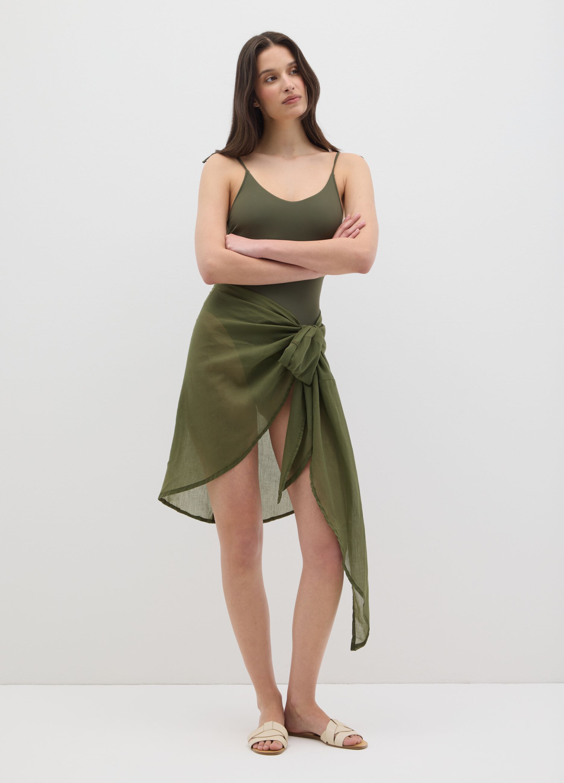 Green cotton cover-up from Ovs