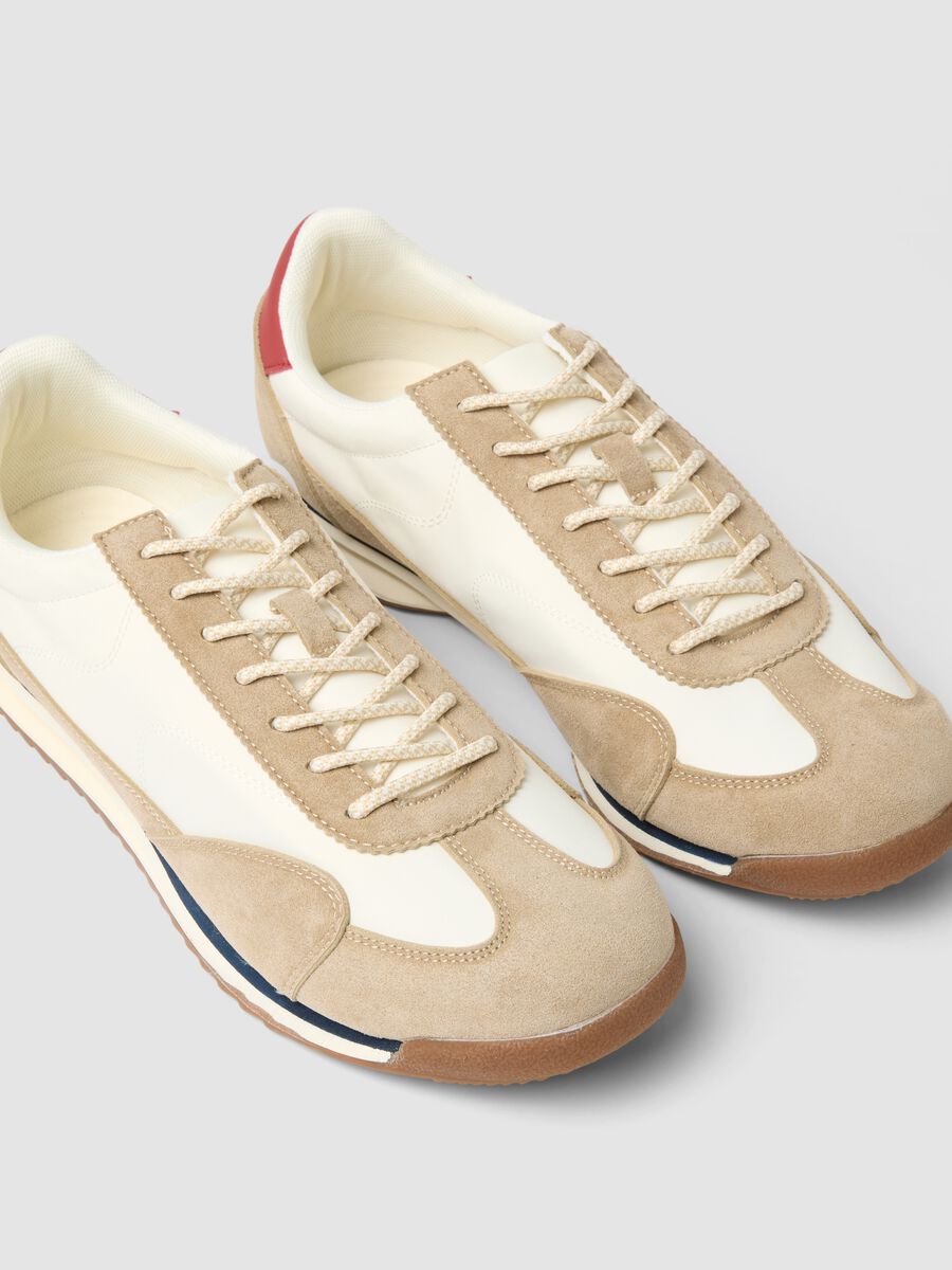 Sneakers in vera pelle multicolor con suola leggera_1