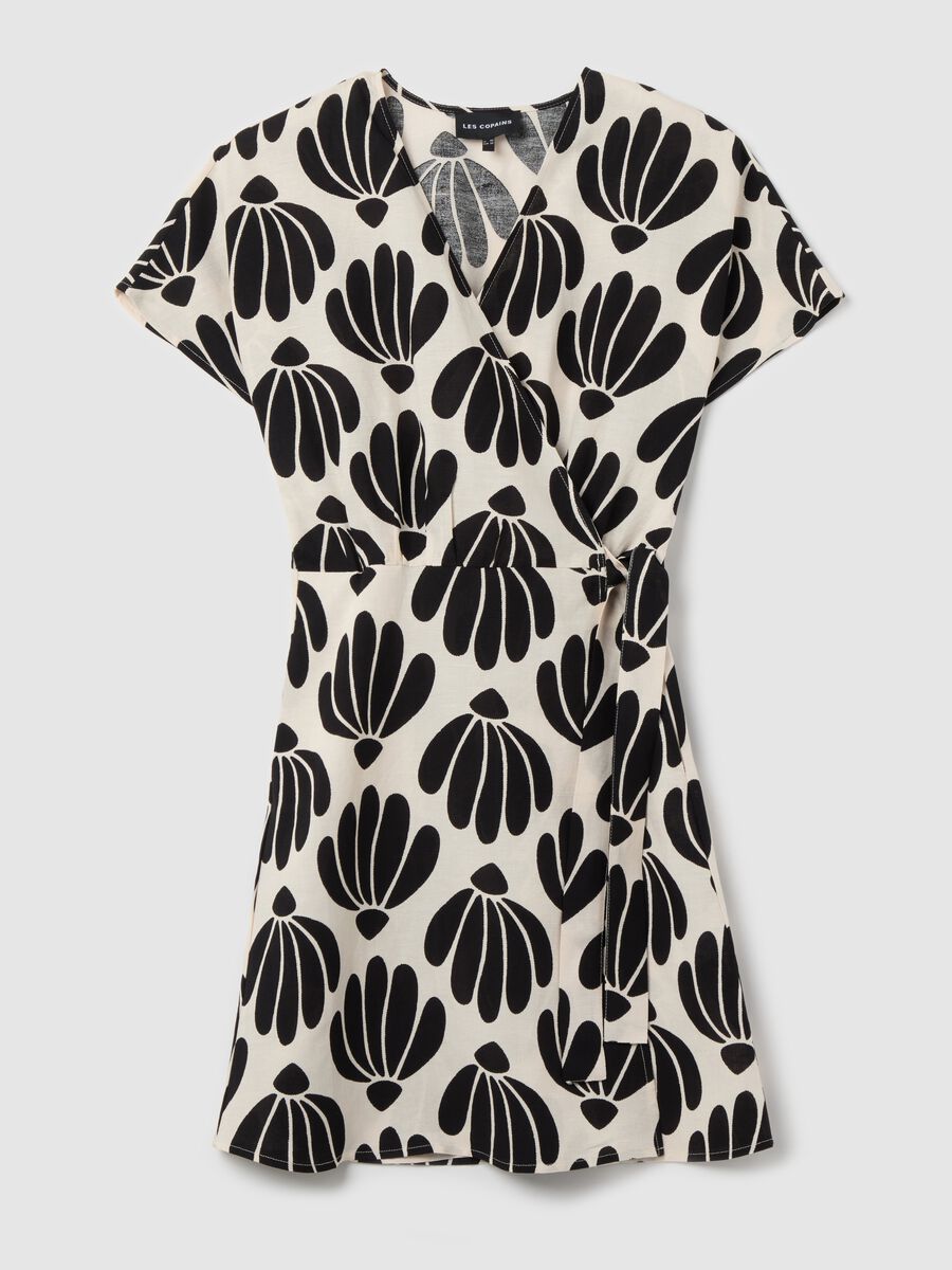 Short wraparound dress with print_4