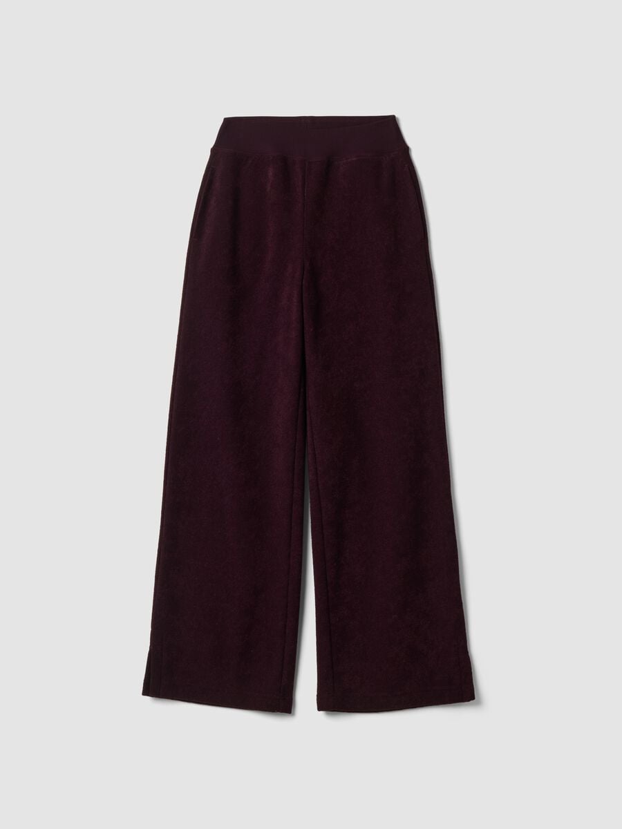 Pantaloni viola in misto viscosa straight fit_0