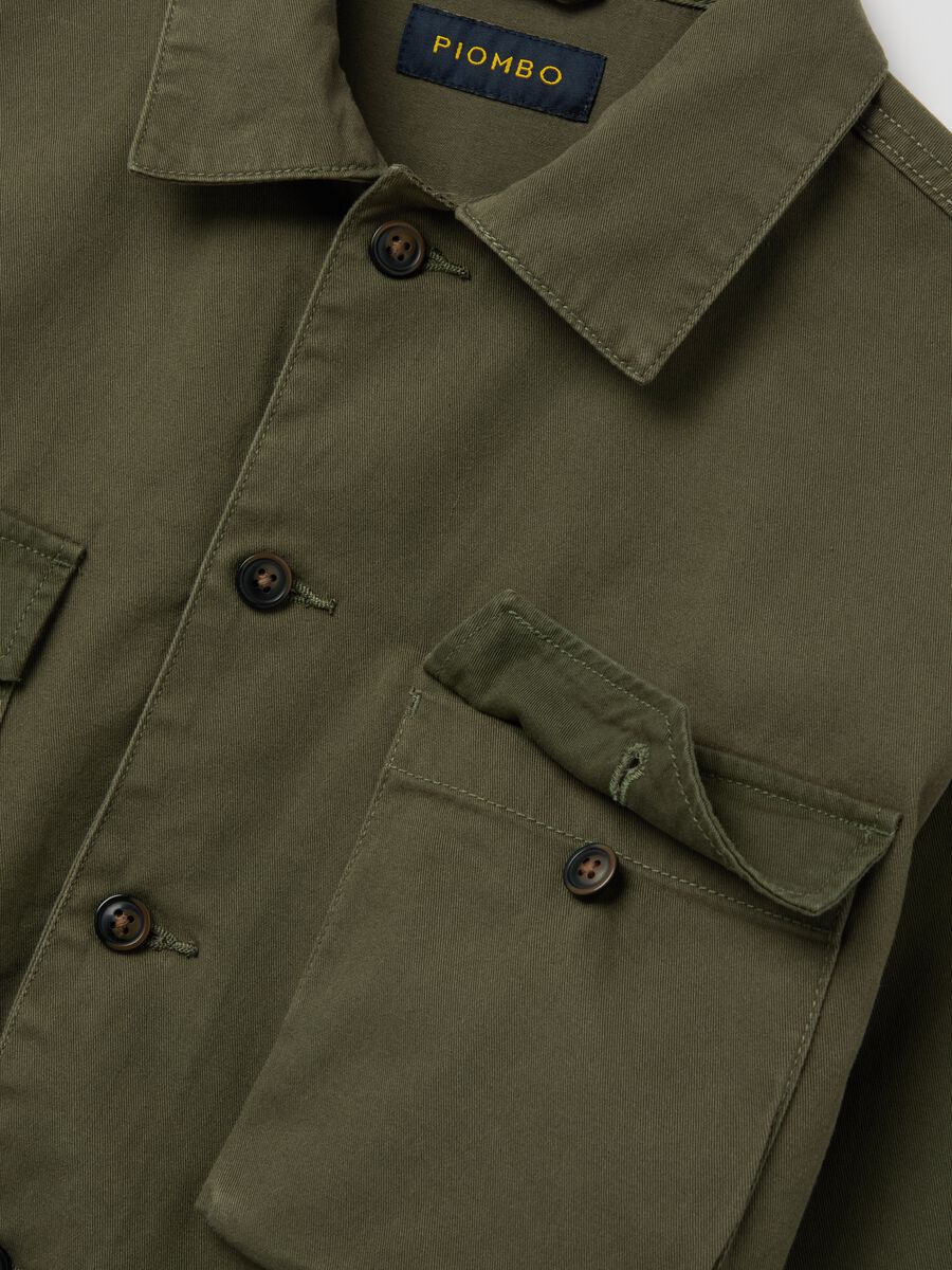 Solid colour shacket in cotton_5