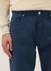 Blue stretch cotton regular fit trousers_3