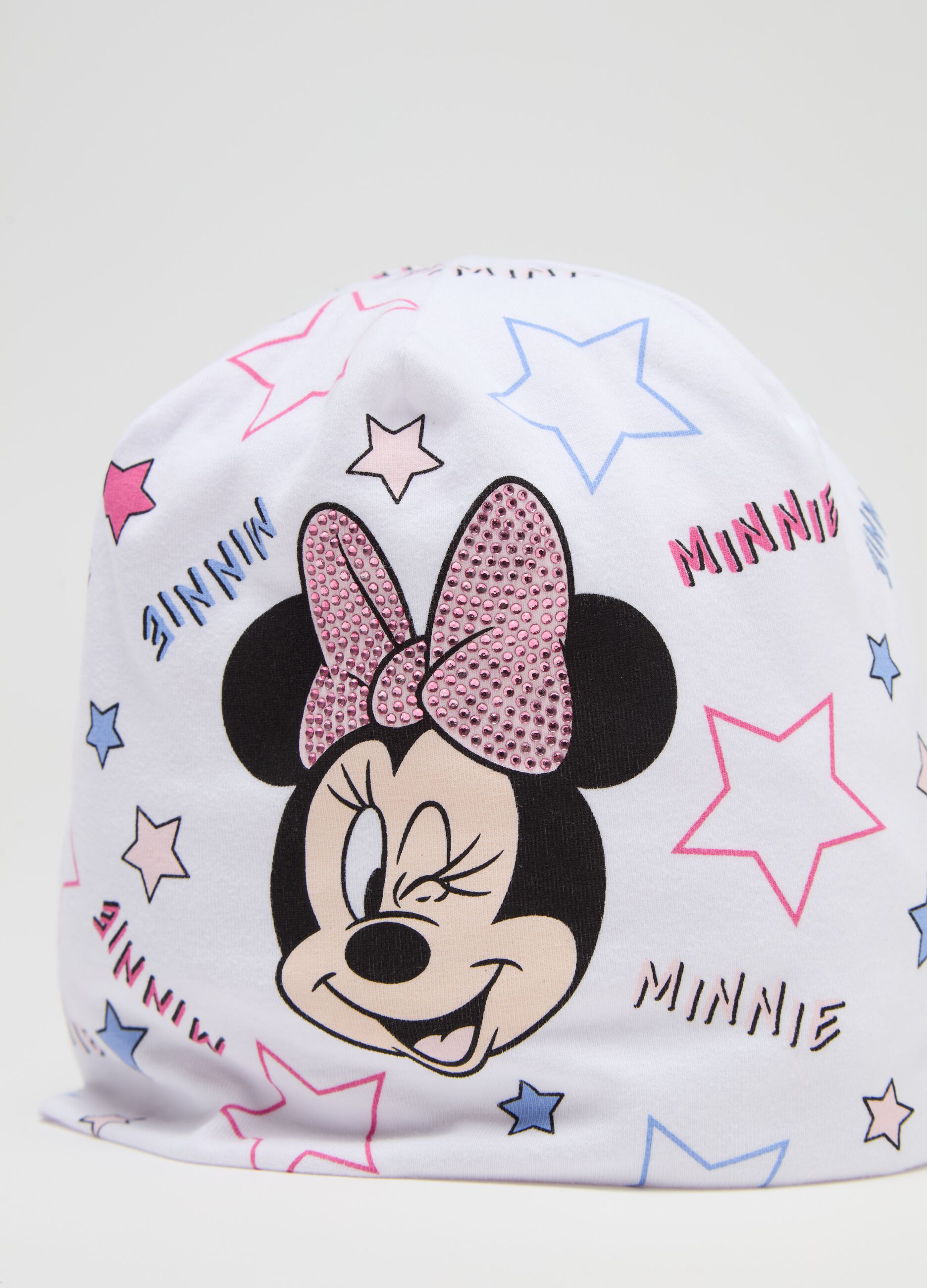 Jersey hat with Minnie Mouse print