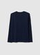Boys' Long Sleeve Pure Cotton Blue T-shirt_1