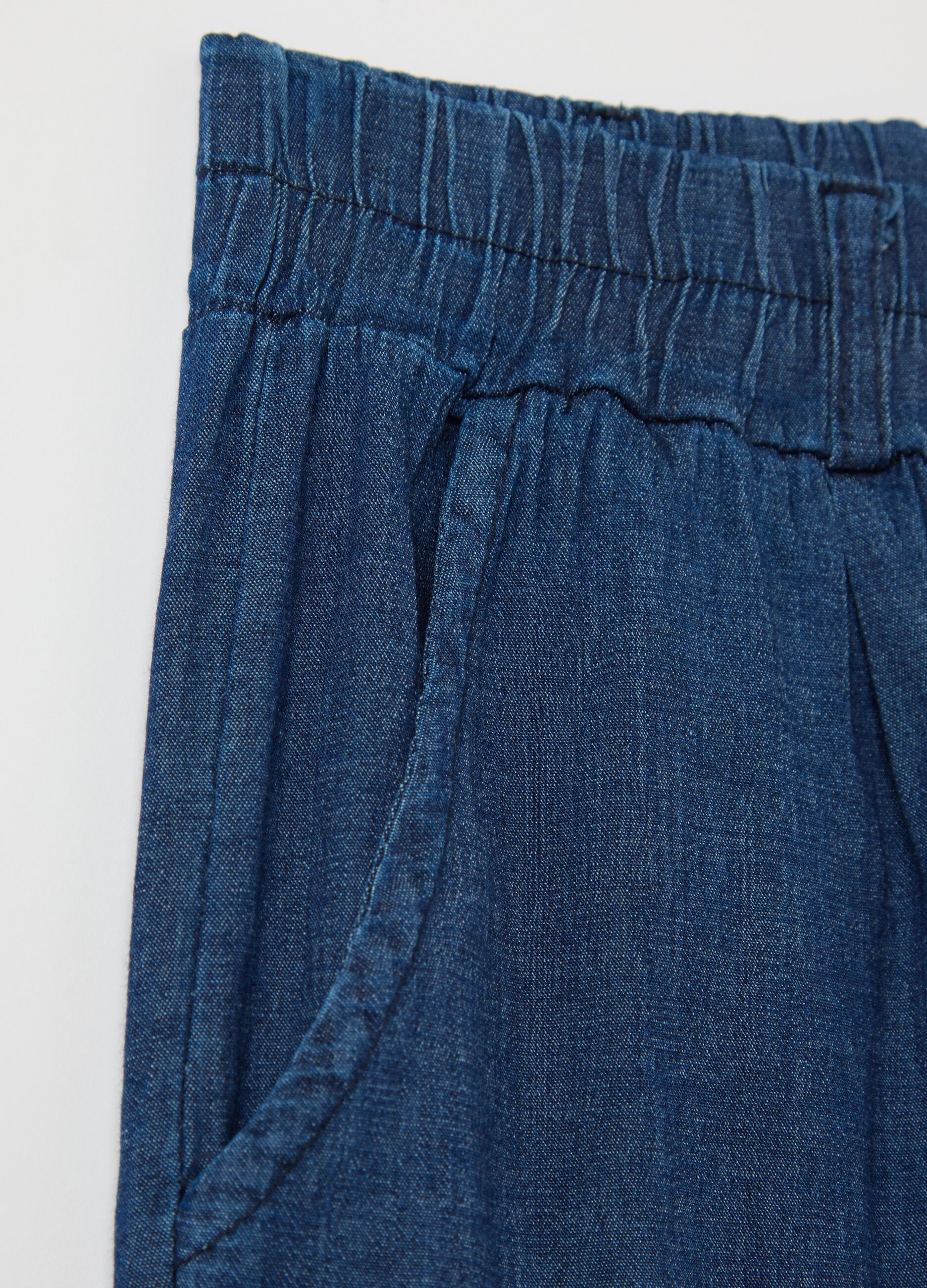 Stretch denim trousers
