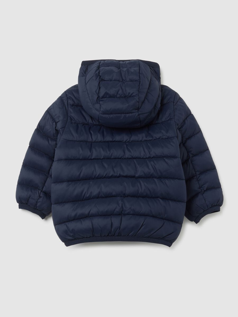 Baby blue jacket in regular fit with hood_1