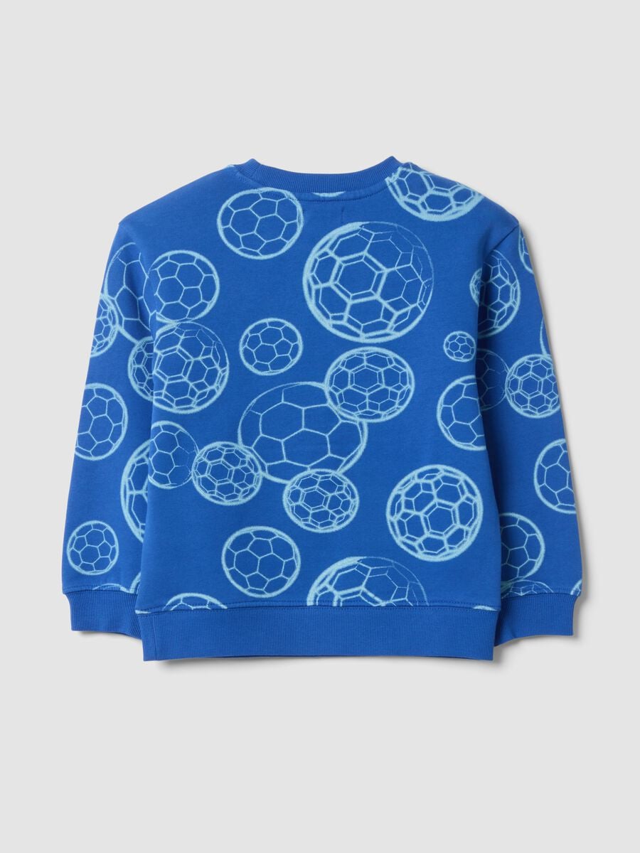 Blue organic cotton crew-neck sweatshirt_1
