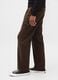 Brown Stretch Wool Blend Trousers_3