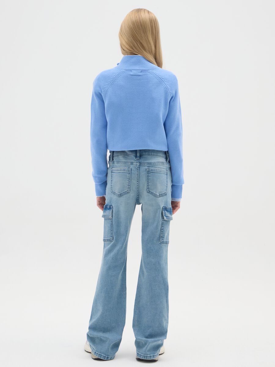 Girls' denim flare jeans_1