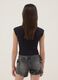 Girls' Black Stretch Cotton Slim Fit T-shirt_1