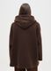 Brown regular fit coat with buttons and hood_2