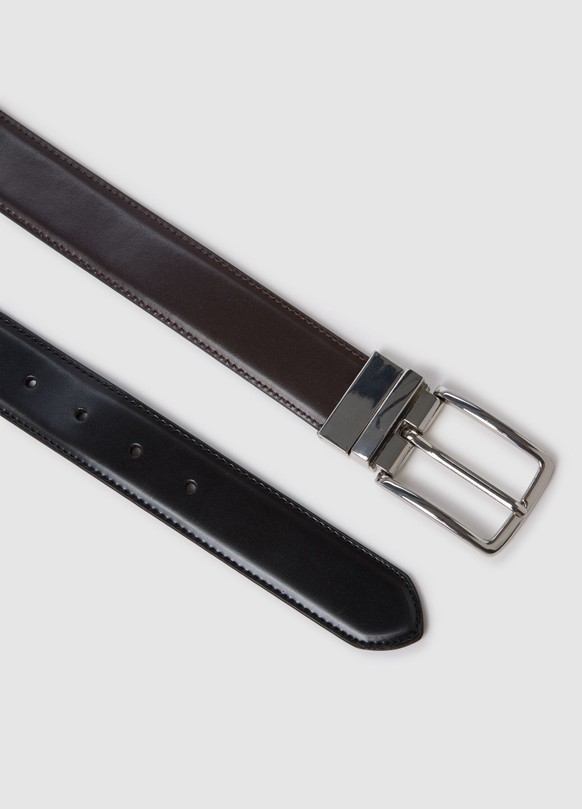 Multicolour genuine leather belt