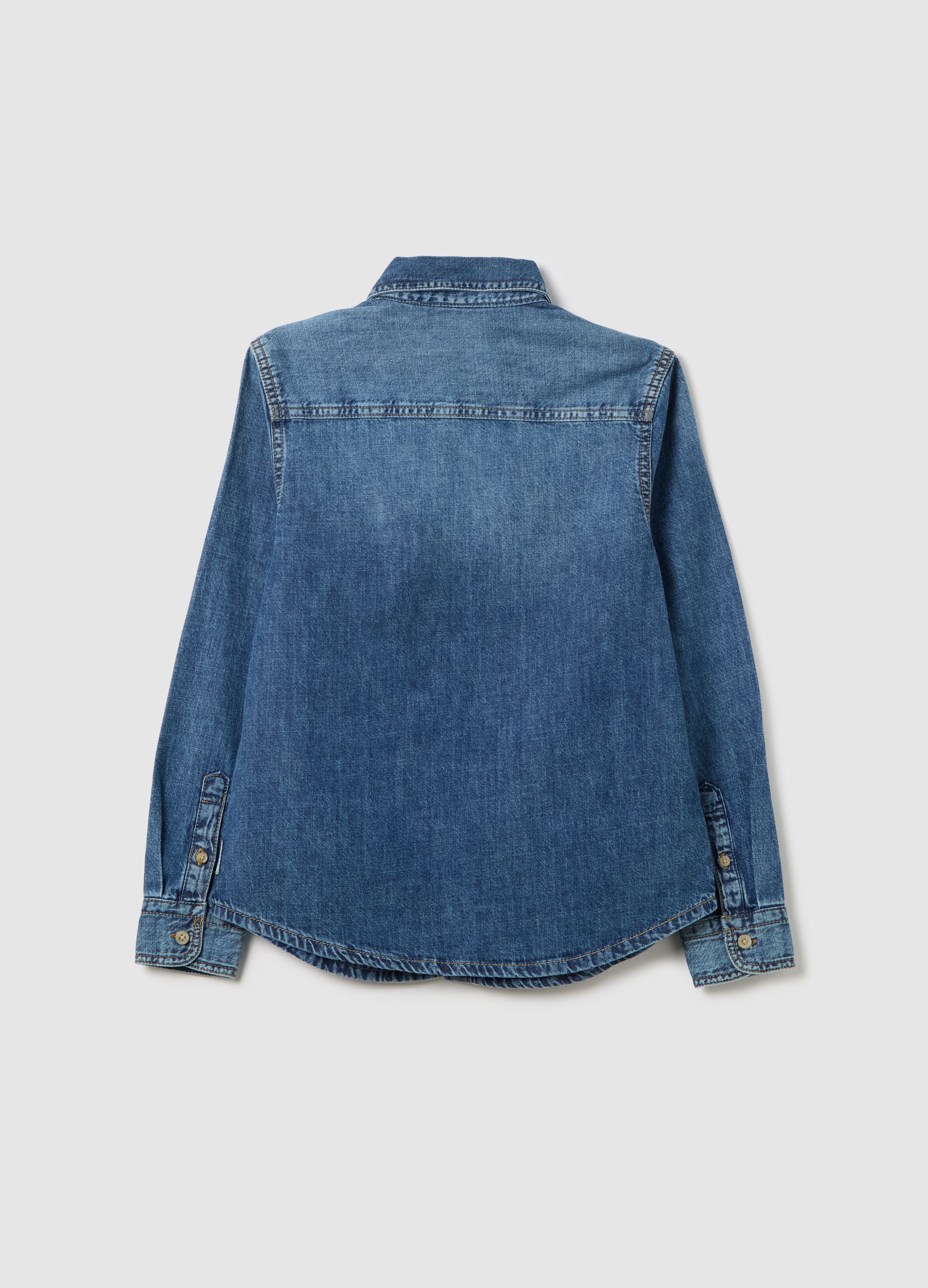 Camicia in denim acid wash RE-UP