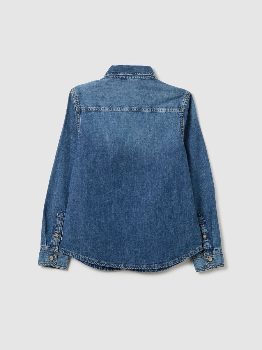 Acid wash denim shirt_4