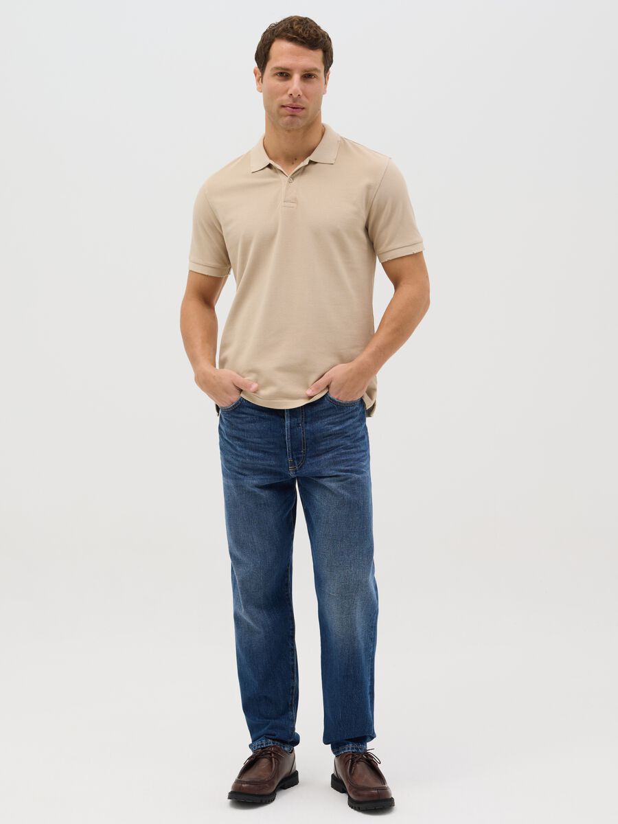 100% cotton piqué polo shirt_1