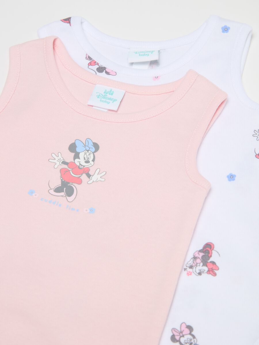 Two-pack sleeveless bodysuits with Minnie Mouse print_2