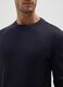 Blue pure cotton regular fit T-shirt_3
