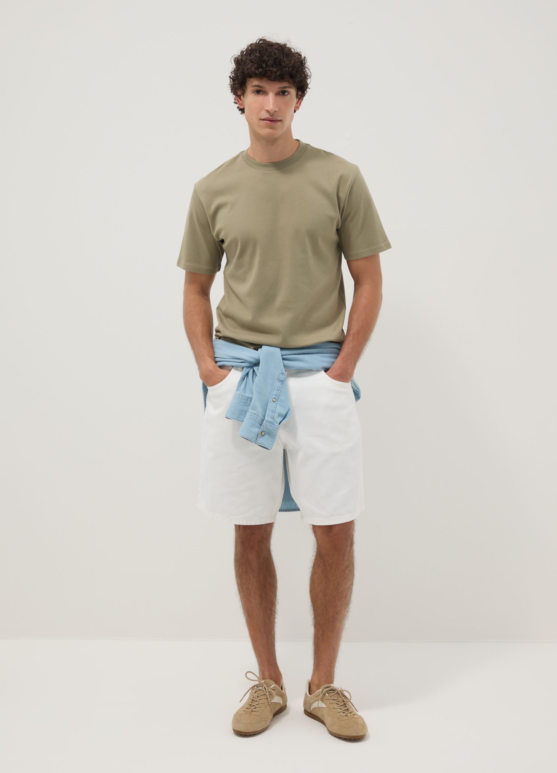 The Iconic Tee Green T-shirt in Pure Cotton Relaxed Fit