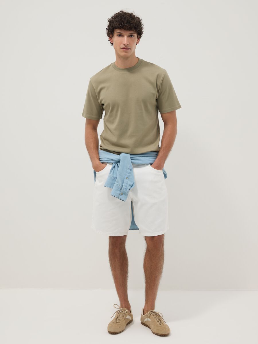 T-shirt The Iconic Tee verde in puro cotone relaxed fit_2