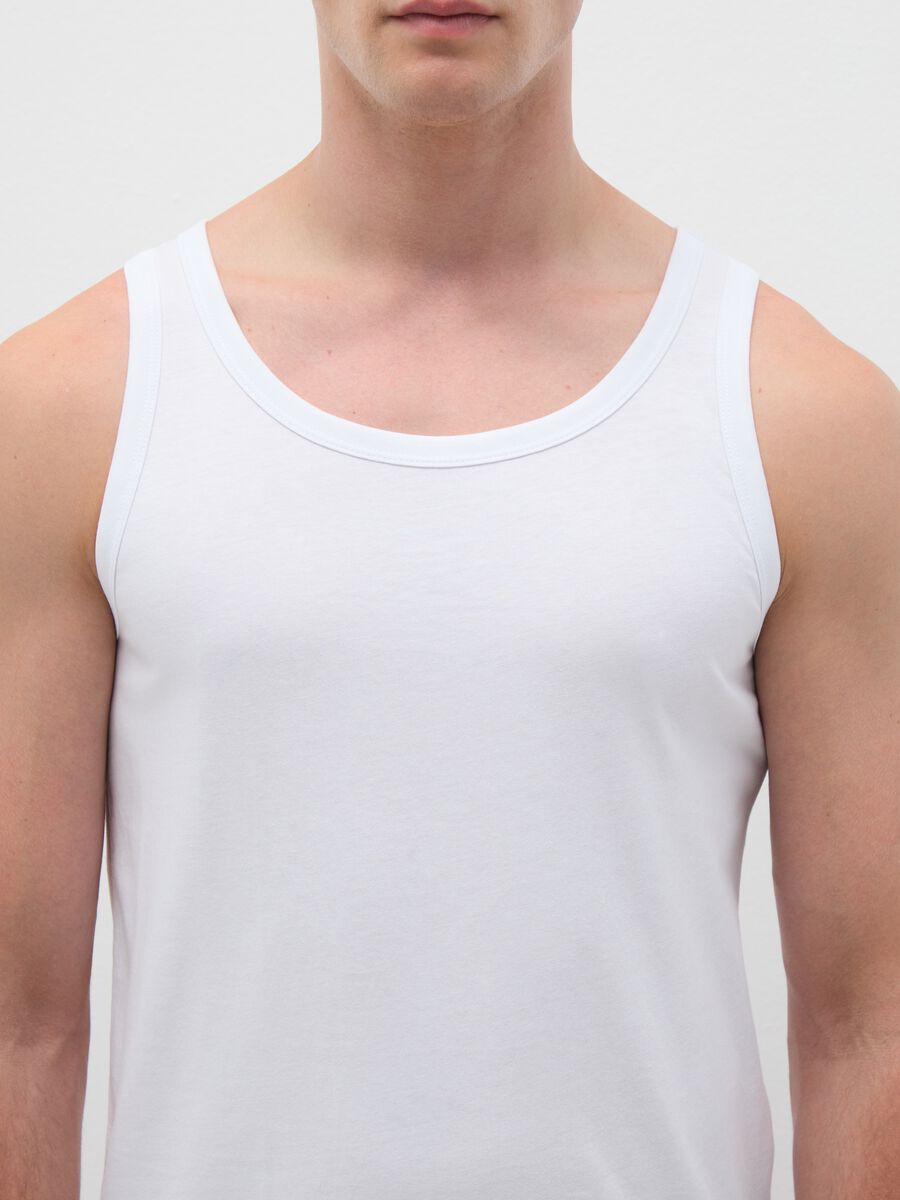 Men's Triple Pack White Cotton Vests Regular Fit_1