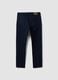 Green slim-fit stretch cotton dobby trousers_6