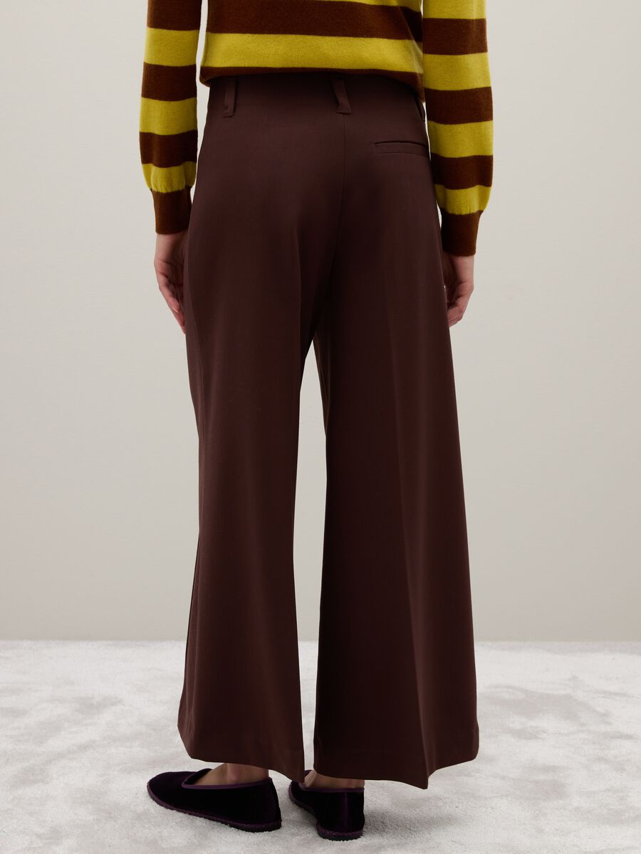 Pantaloni marroni wide leg_2