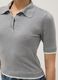 Grey viscose blend regular fit polo shirt_3