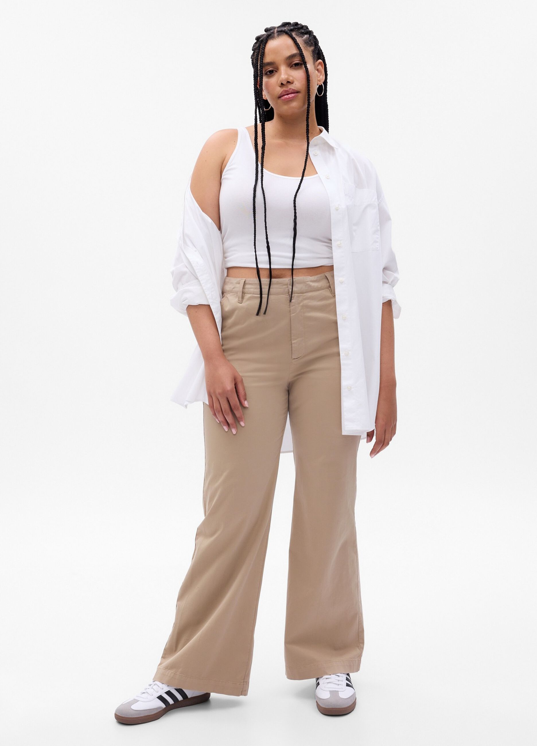 Pantaloni flare fit a vita alta