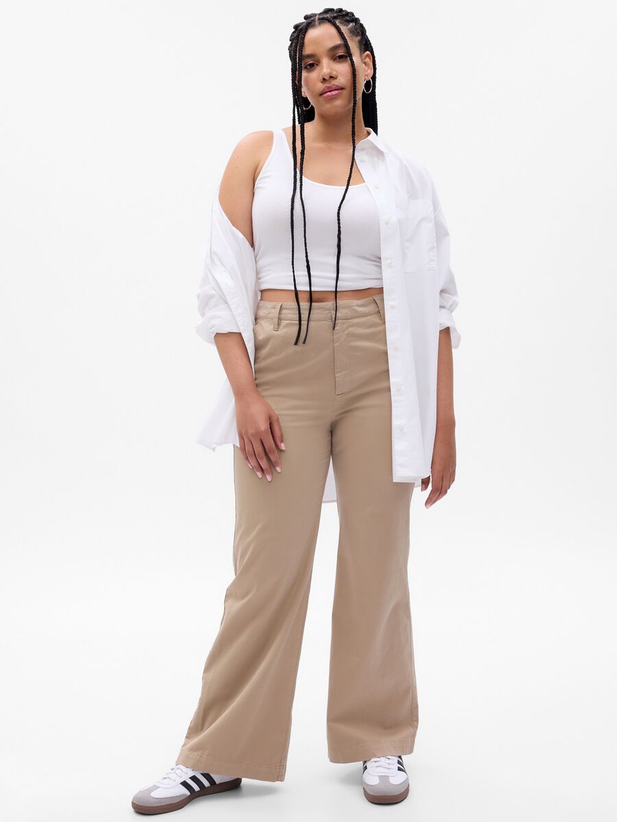 Flare-fit high-rise trousers_3