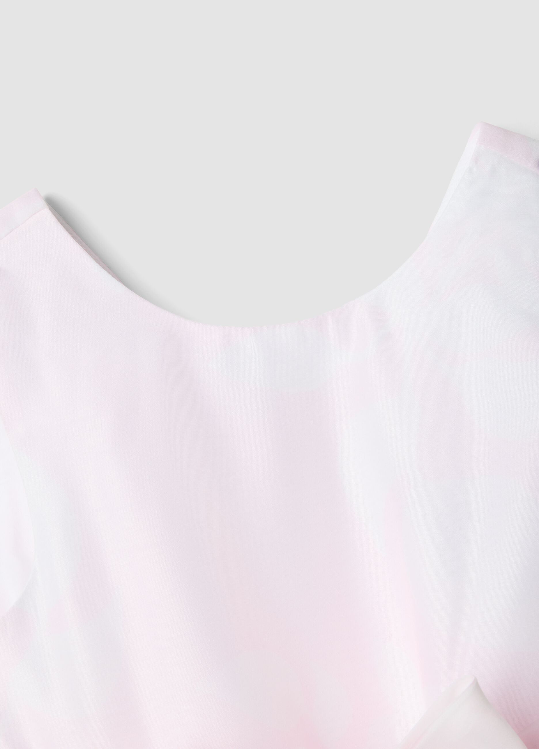 Girls&rsquo; sleeveless pink dress with waist bow