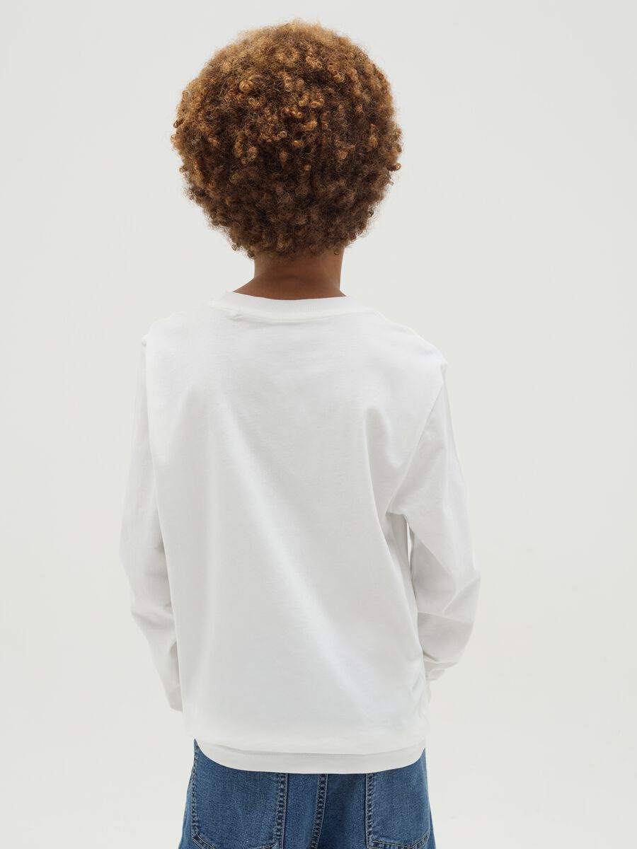 Long-sleeved T-shirt in cotton with print_1