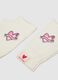 Girls' white fingerless gloves with Love Therapy patch_1