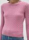 Pink pullover with round neckline_3