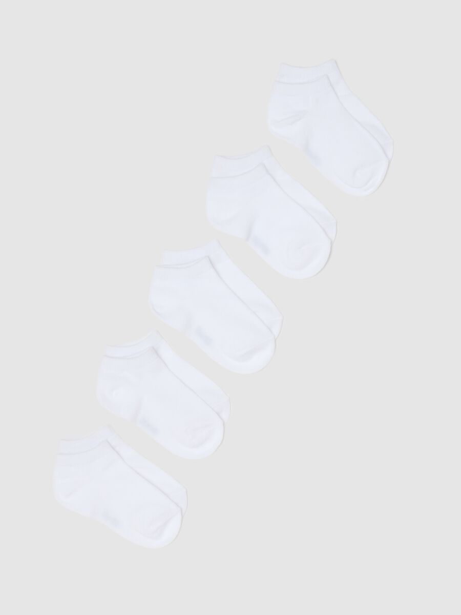 Five-pair pack shoe liners in stretch cotton_0