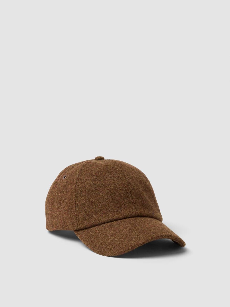 Cappello marrone in misto lana e viscosa_0